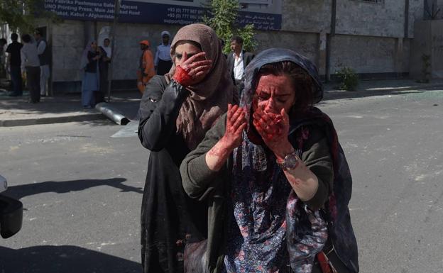 Dos mujeres heridas en el atentado. 
