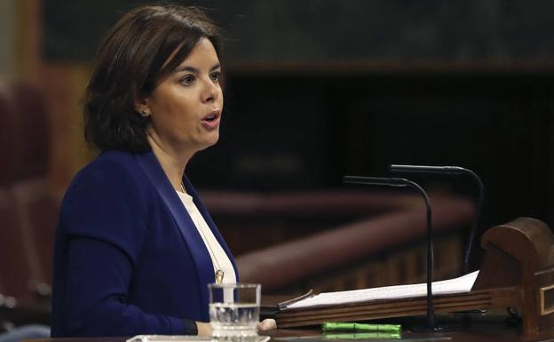 La vicepresidenta del Gobierno, Soraya Sáenz de Santamaría.