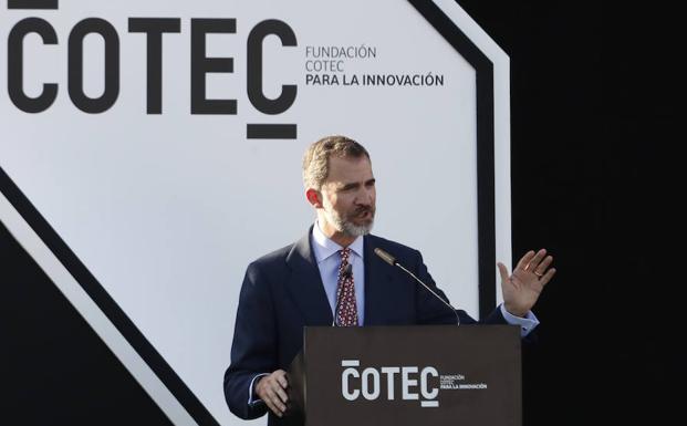 Felipe VI, durante su discurso. 