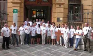 Trabajadores de la Agencia Andaluza del Agua, en la delegación de Málaga
