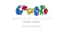 Keith Haring colorea la portada de Google
