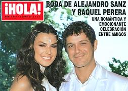 La boda de Alejandro Sanz y Raquel Perera llena las portadas de las revistas