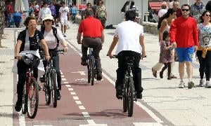 Carril bici del paseo marítimo. SUR