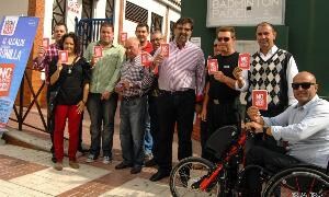 Concejales y militantes del PSOE en la presentación de la campaña