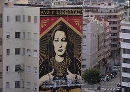 Imagen que presentaba esta tarde el mural. :: Ñito Salas