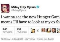Imagen del tuit que escribió Miley Cyrus contra su ex. / Twitter
