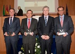 Juan Barco, Félix Sanz, Emilio Alba y Juande Mellado, ayer en la Diputación. :: Álvaro Cabrera. Vídeo: Pedro J. Quero | Inma Pérez