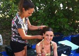 Raquel Sánchez Silva, en un descanso de 'Supervivientes'.:: Twitter
