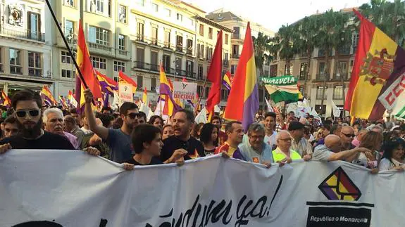 Concluye la manifestación a favor de la República en Málaga sin incidentes