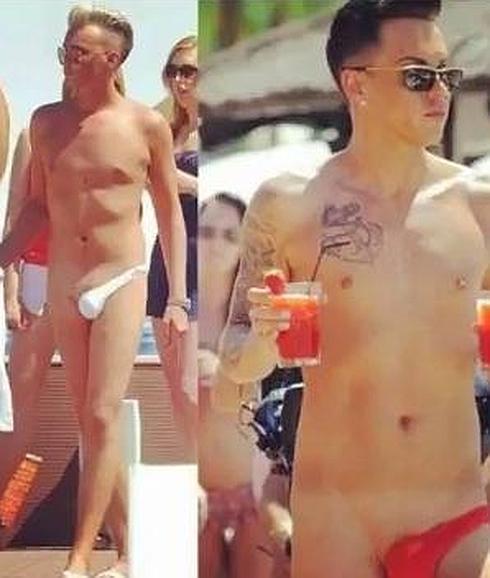 Dos jóvenes lucen el penekini.