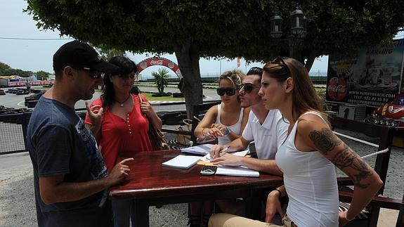 Ferrero, con algunos de los candidatos el pasado lunes