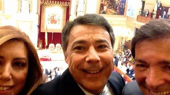 Susana Díaz, Ignacio González y Javier Fernández