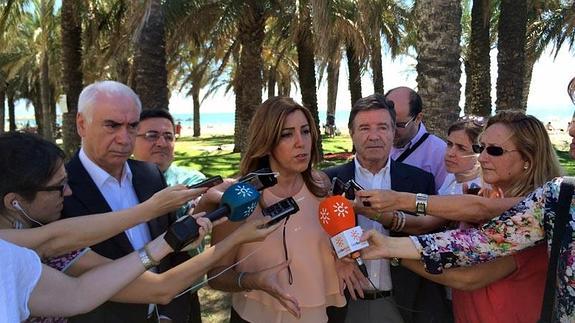 Susana Díaz, esta mañana en Torremolinos. 