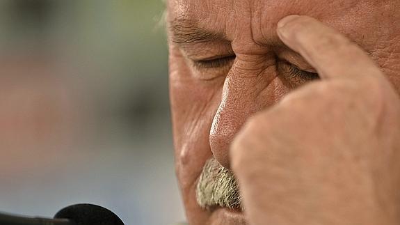 Vicente del Bosque,durante la concentración de Curitiba.