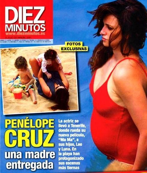 Penélope Cruz, en la portada de Diez Minutos.