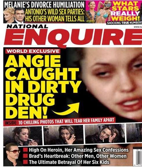 Angelina Jolie, en la portada del National Enquirer