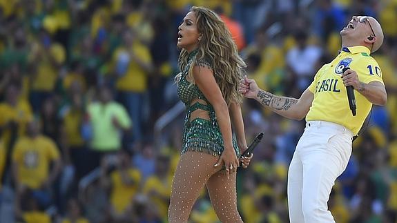 Jennifer Lopez, en la inauguración del Mundial de Brasil. 