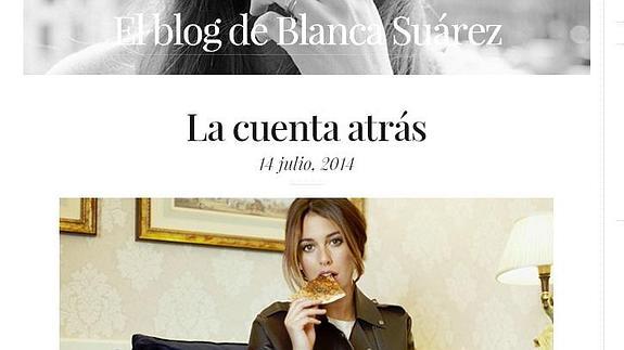 Encabezado del post en el que Blanca Suárez se muestra misteriosa 