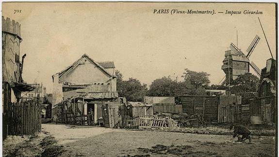 Imagen de Montmartre a principios del siglo pasado.