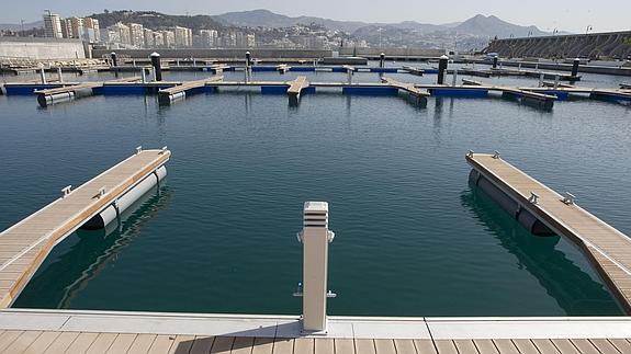 Vista de los nuevos pantalanes flotantes del Club Mediterráneo 