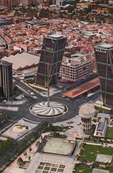 Imagen de las Torres Kio en Madrid.
