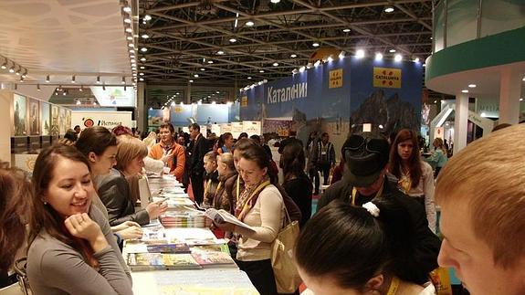 Profesionales rusas en la feria turística de Moscú este año 