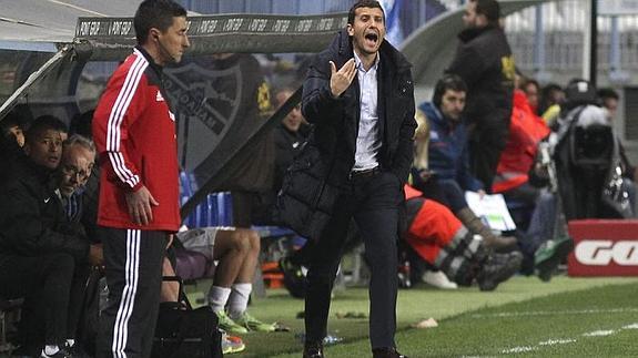 Javi Gracia, durante el partido.