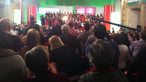 Acto de Susana Díaz esta noche en Almería. 