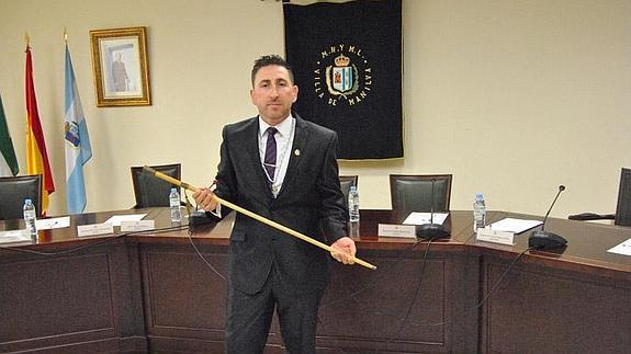 Diego Urieta, en la toma de posesión de la alcaldía.