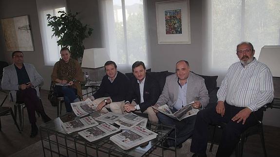 González, Pastor, Benítez y Lupiáñez, ayer en SUR. 