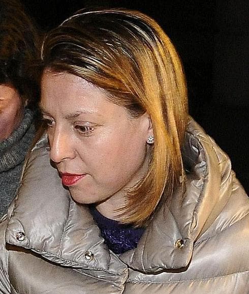 Irene Sabalete, tras su detención ayer. 