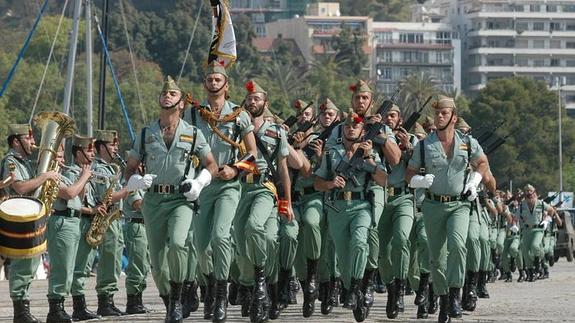 El desembarco de la Legión es uno de los grandes momentos del Jueves Santo malagueño