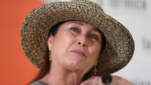 Verónica Forqué participó ayer en el ciclo 'Un café con...' en la Térmica. 