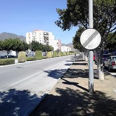 La antigua señal está situada en la avenida Jacinto Benavente, en Ciudad Jardín.