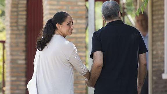 Isabel Pantoja, a su regreso del primer permiso penitenciario de cuatro días. 