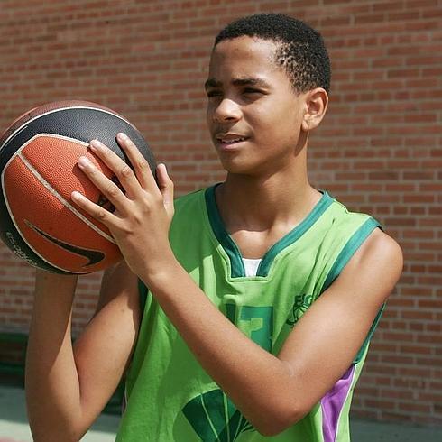 Víctor Chuka, en las instalaciones de Los Guindos durante un entrenamiento.