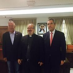 Ramón Tejero, entre Ángel Nozal y Juan Carlos Maldonado. 