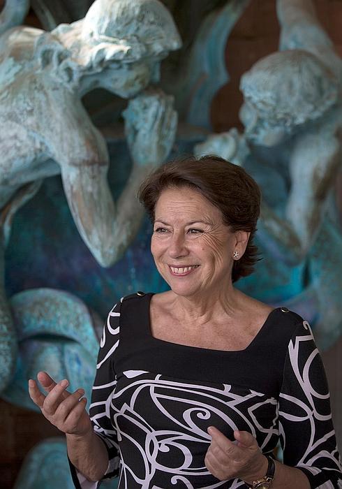 La exministra Magdalena Álvarez, en el hotel Amaragua de Torremolinos, durante la entrevista.