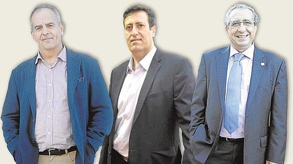 Miguel de Aguilera, Ernesto Pimentel y José Ángel Narváez. 