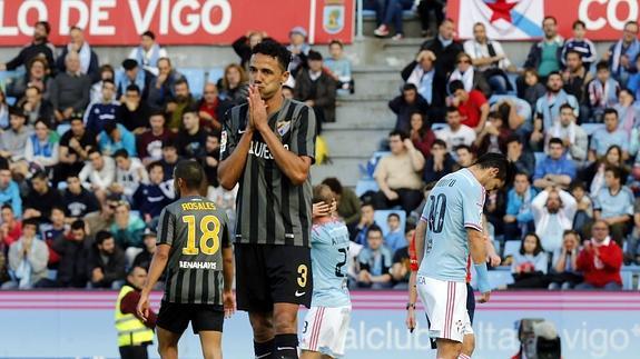 Un momento del partido entre el Celta y el Málaga de la pasada temporada. 