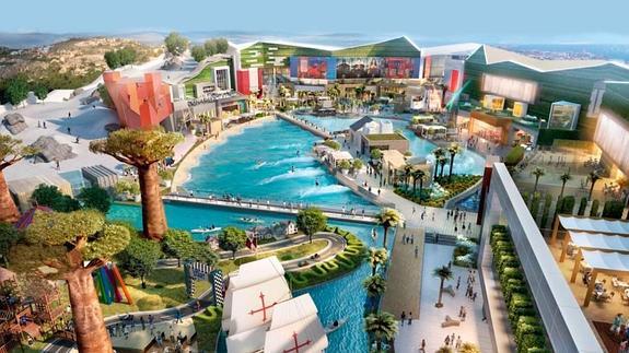 El centro de ocio de Torremolinos dispondrá de una pista de esquí y una piscina de olas para hacer surf.