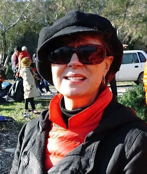 La actriz, en Lesbos. 