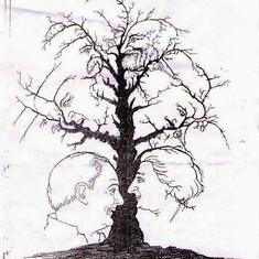¿Cuántas caras eres capaz de encontrar en este dibujo?