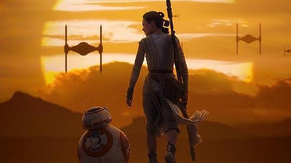 Una escena de Star Wars: El despertar de la Fuerza