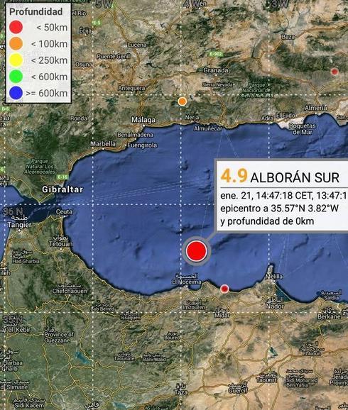 El terremoto sentido en Málaga se ha producido en una zona de gran intensidad sísmica