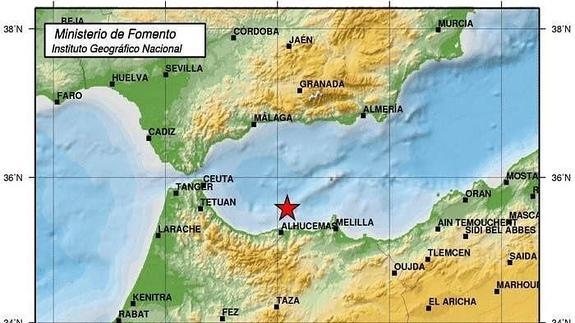 Imagen del epicentro del terremoto.