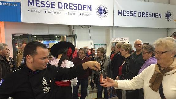 Actividad promocional en Dresde.