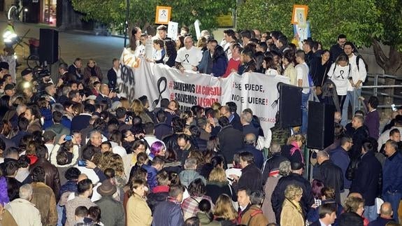 Manifestación en apoyo a las escuelas de hostelería de hace unas semanas. 