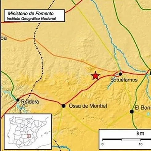 Ubicación del epicentro de aquel terremoto del 23 de febrero de 2015.