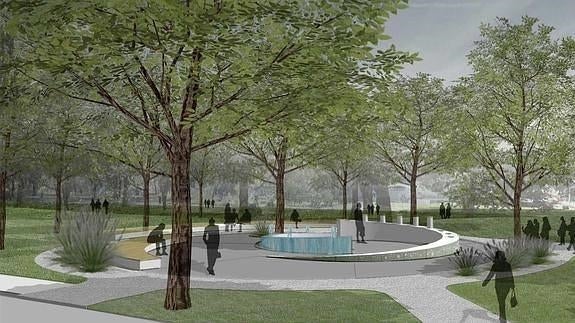 Montaje del lugar donde se instalará la fuente